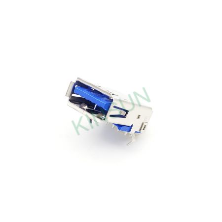 Đầu nối loại A USB 3.0 - Màu xanh (Pantone 300C) biểu thị đầu nối loại A USB 3.0